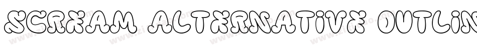 Scream alternative outlined字体转换